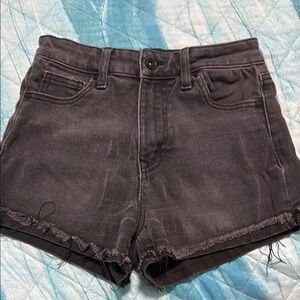 Kendall & Kylie Black Jean Shorts Distressed Cut-Off Style